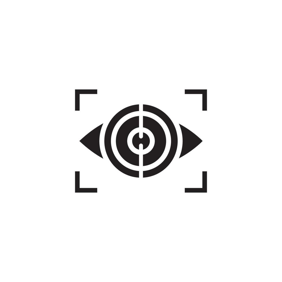 Gun target icon vector