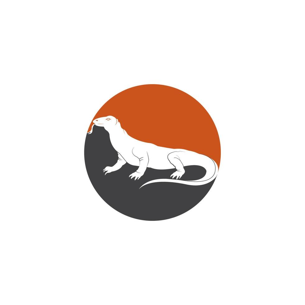 plantilla de diseño de ilustración de vector de icono de komodo