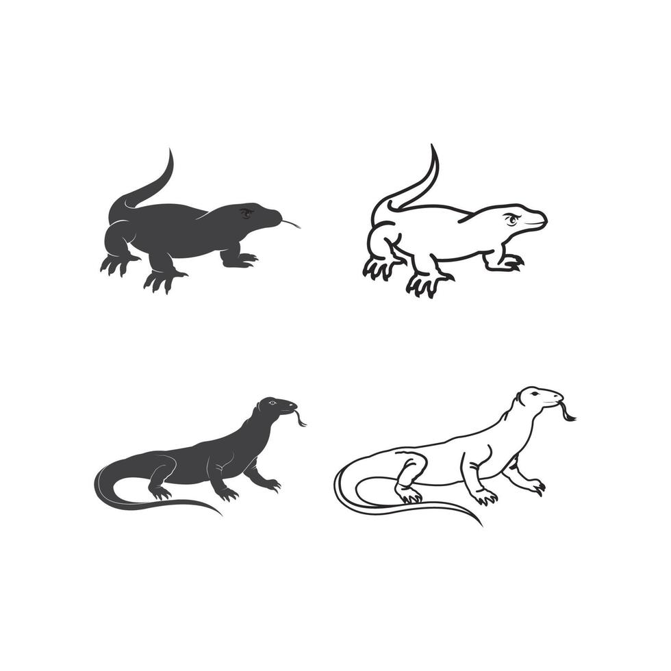 Komodo icon vector illustration design template