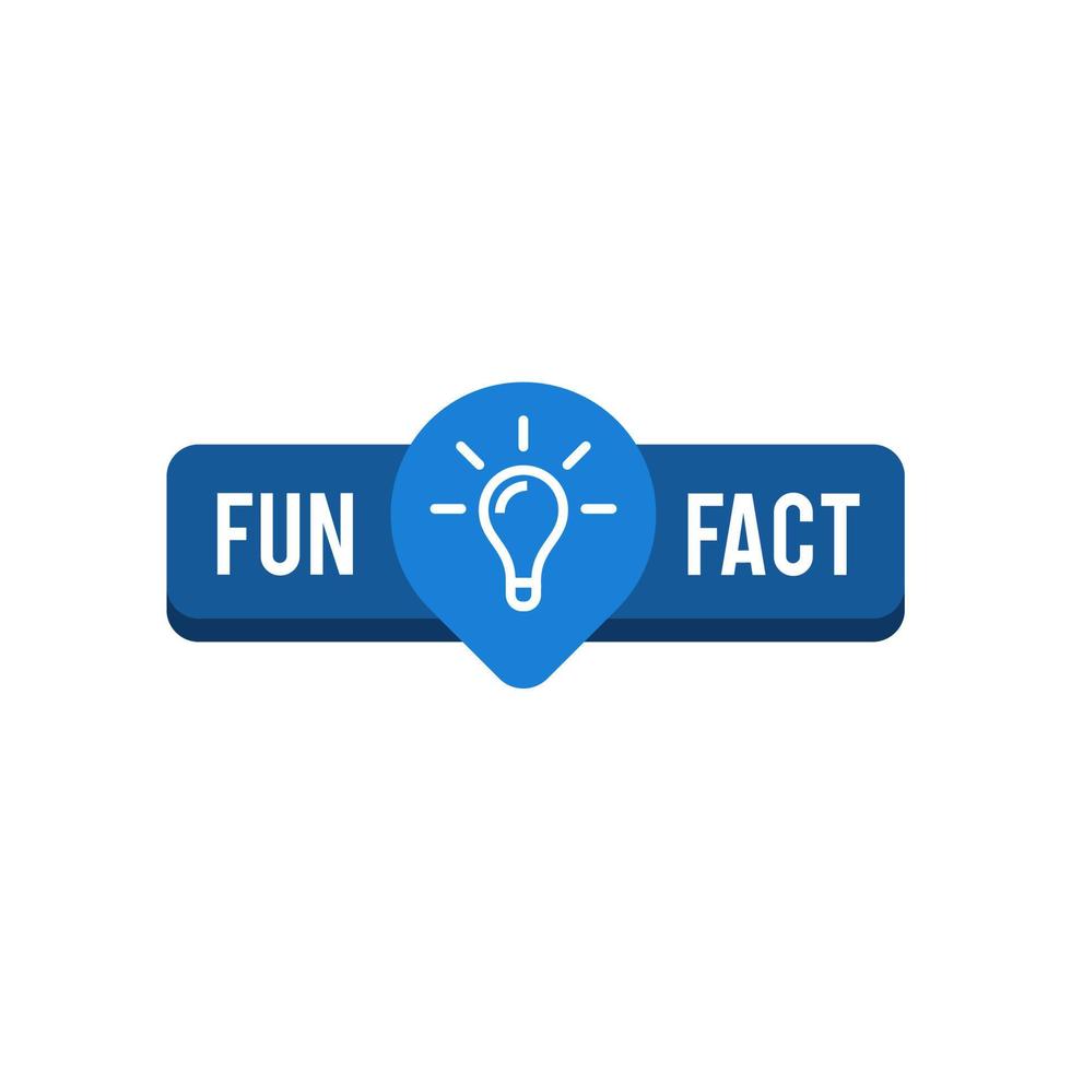 Fun Fact vector template post with idea bulb light icon sticker for social media background, quick tips blank template fyi modern graphic label vector