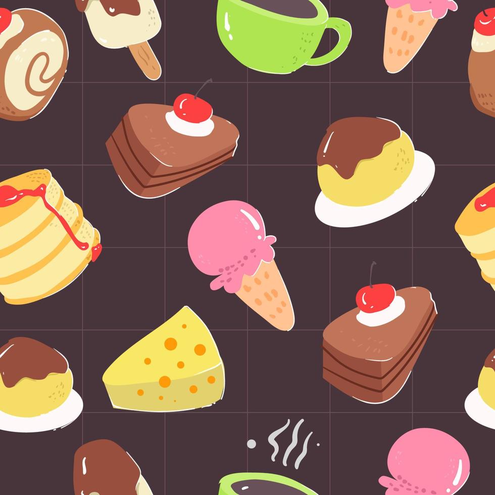 Dessert Seamless Pattern vector