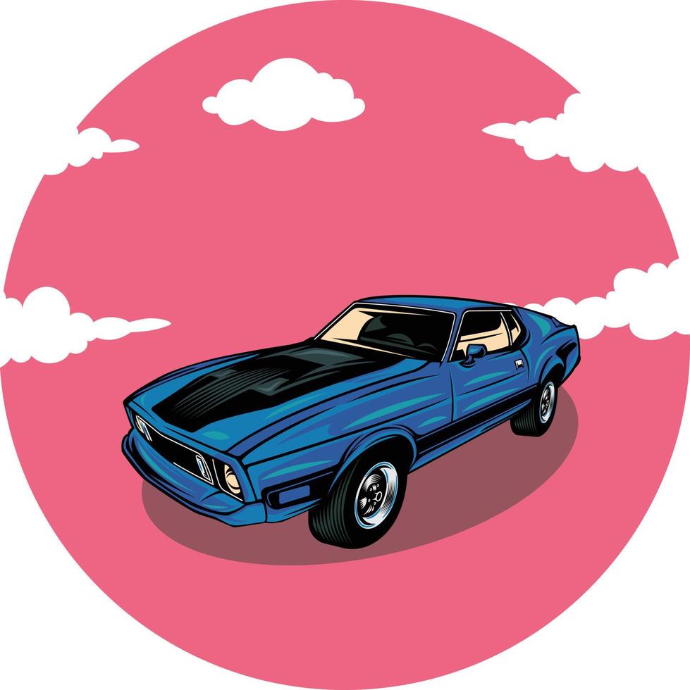Classic car toy illustration design vector