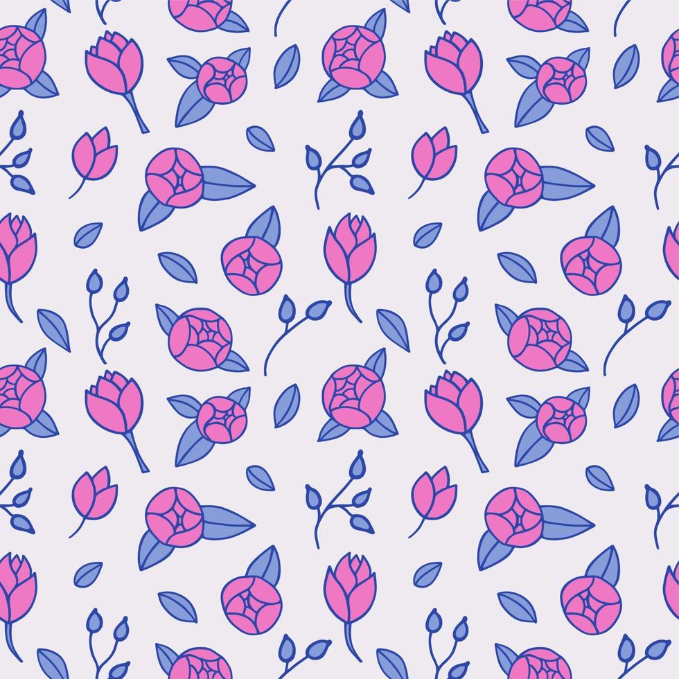 Seamless texture with floral background, pattern from flowers, wallpaper vector