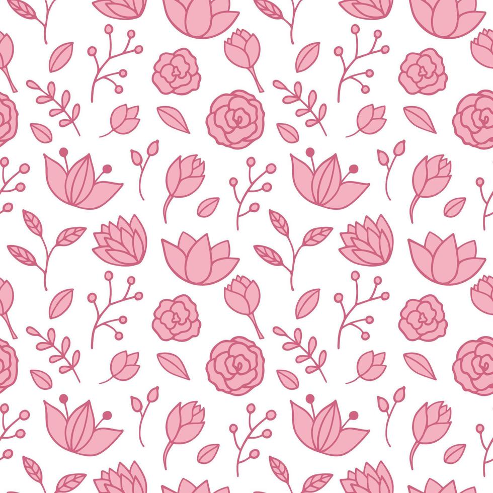 Seamless texture with floral background, pattern from flowers, wallpaper vector