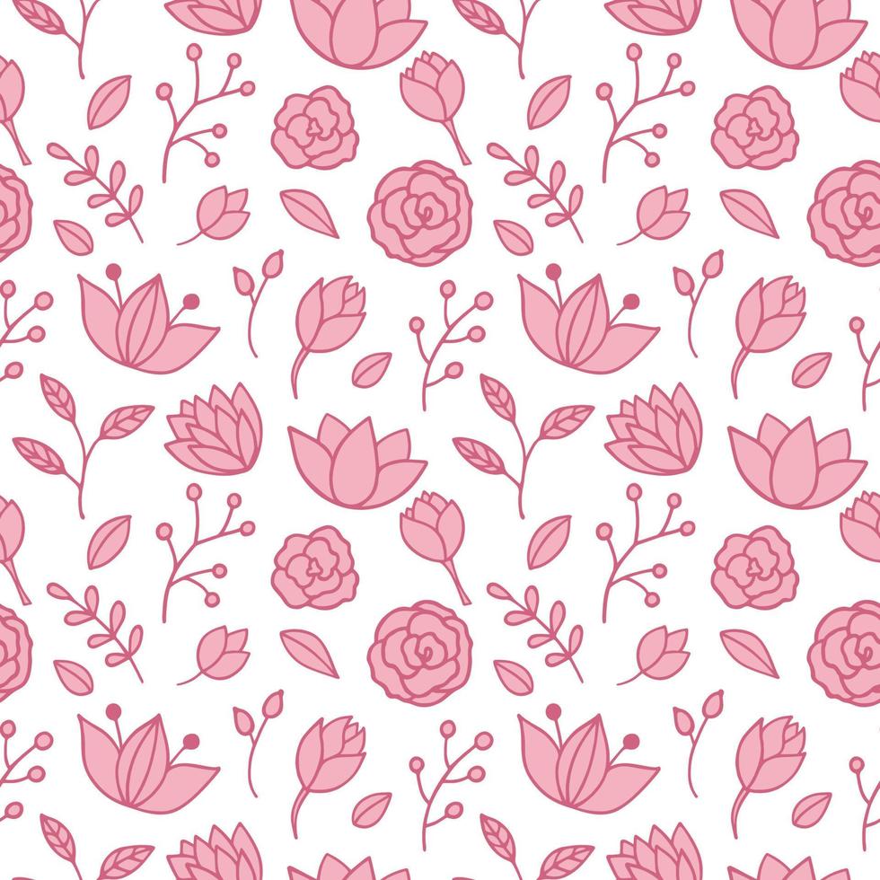 Seamless texture with floral background, pattern from flowers, wallpaper vector