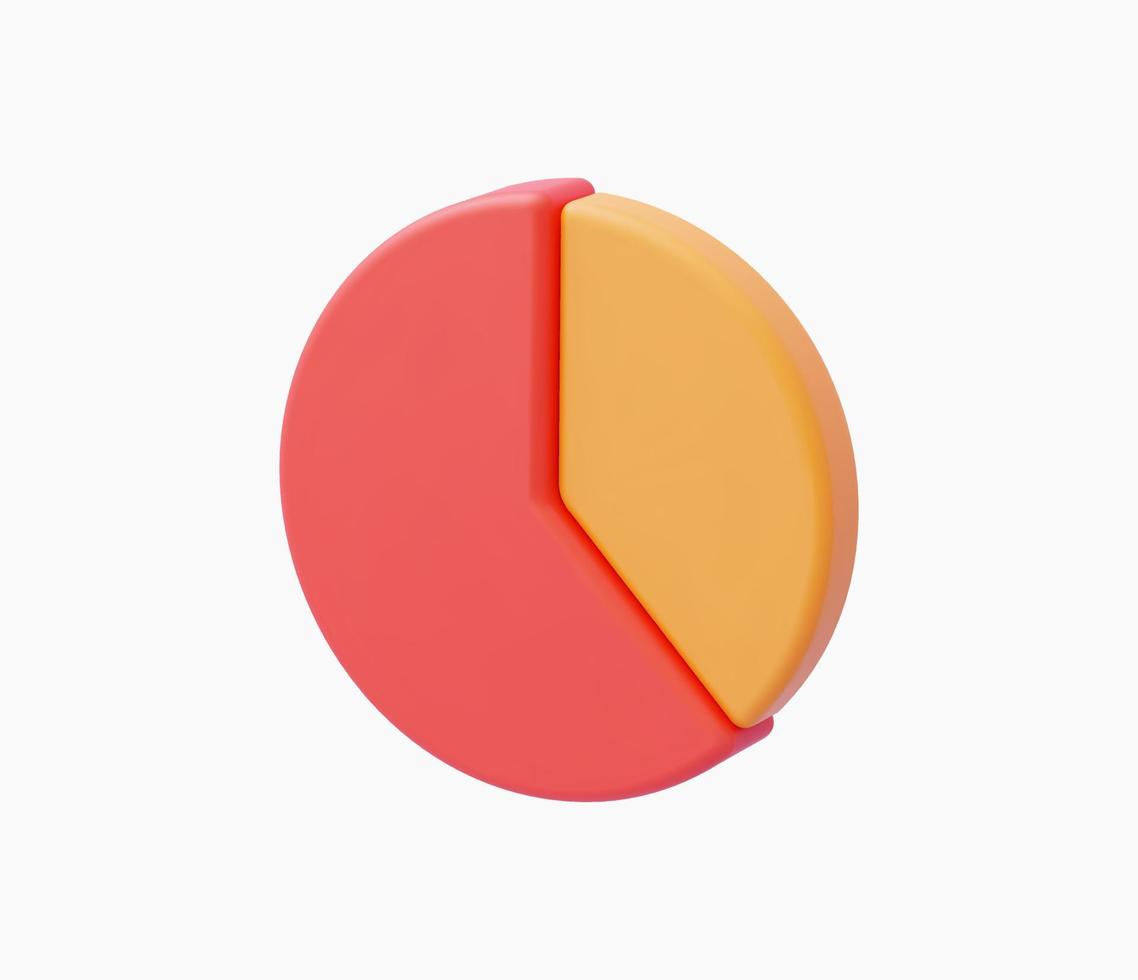 3d Realistic Pie chart Vector illustration