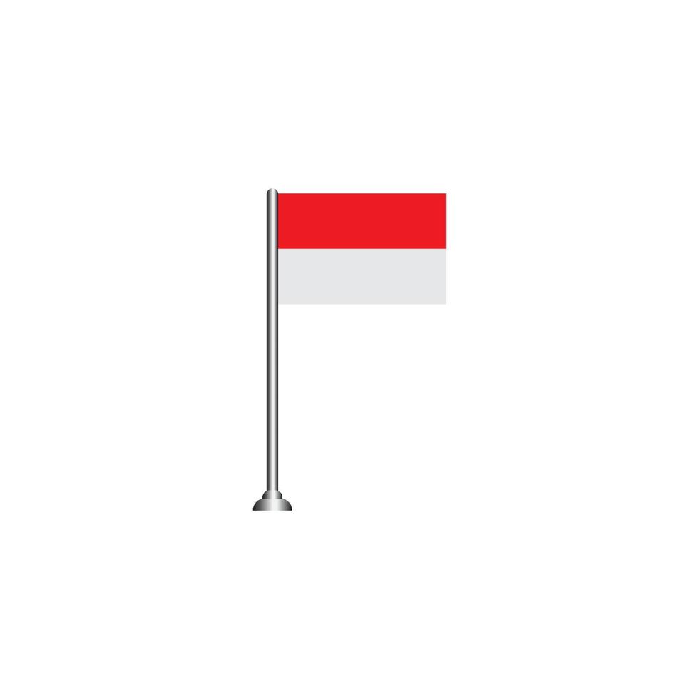 Indonesian flag icon vector