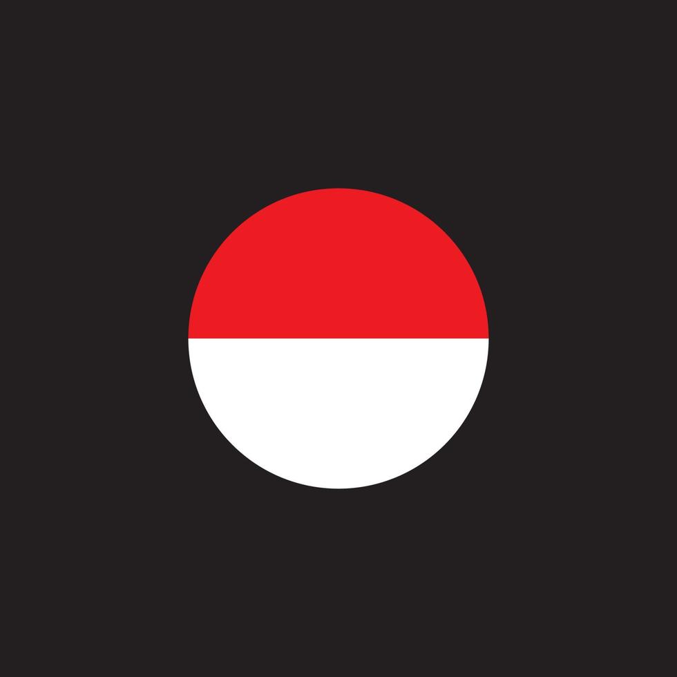 Indonesian flag icon vector