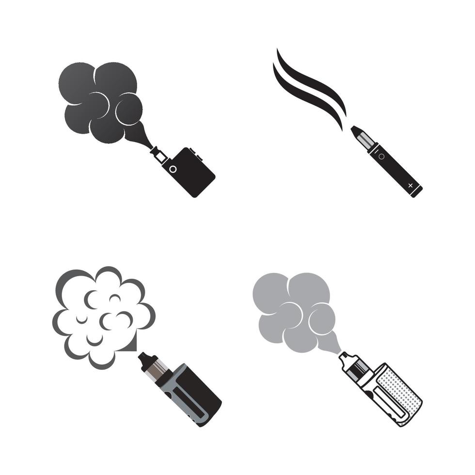 Vaping logo vector illustration design template