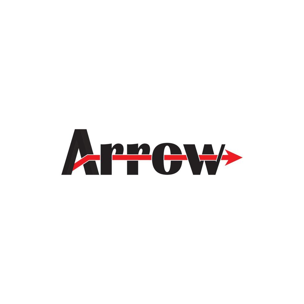 letter A and arrow logo vector