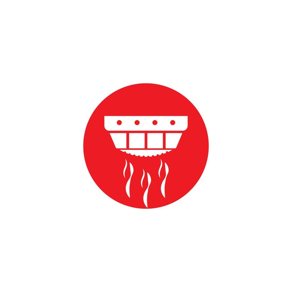 smoke sensor icon vector