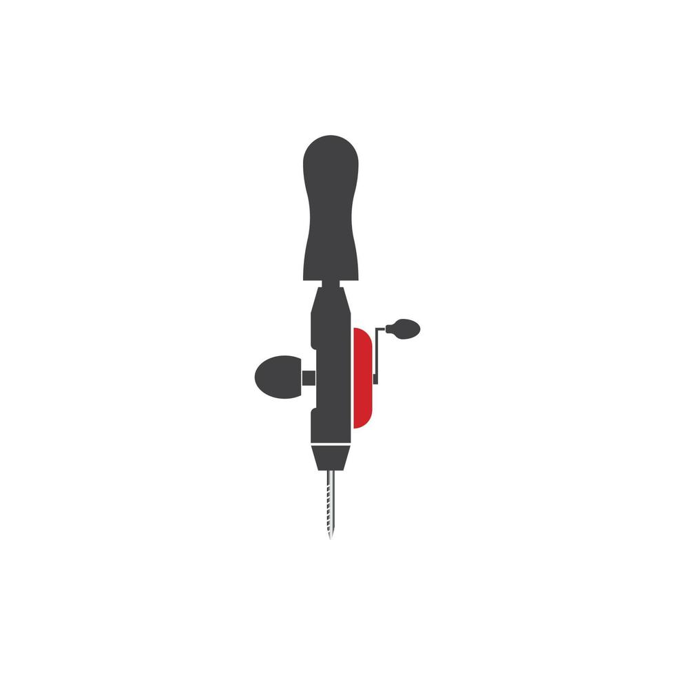 crank drill icon vector