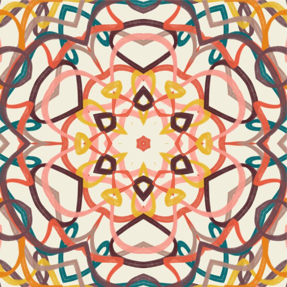 Abstract kaleidoscope background. Beautiful kaleidoscope seamless pattern. Multicolor mosaic texture. Seamless kaleidoscope texture. Unique kaleidoscope design vector