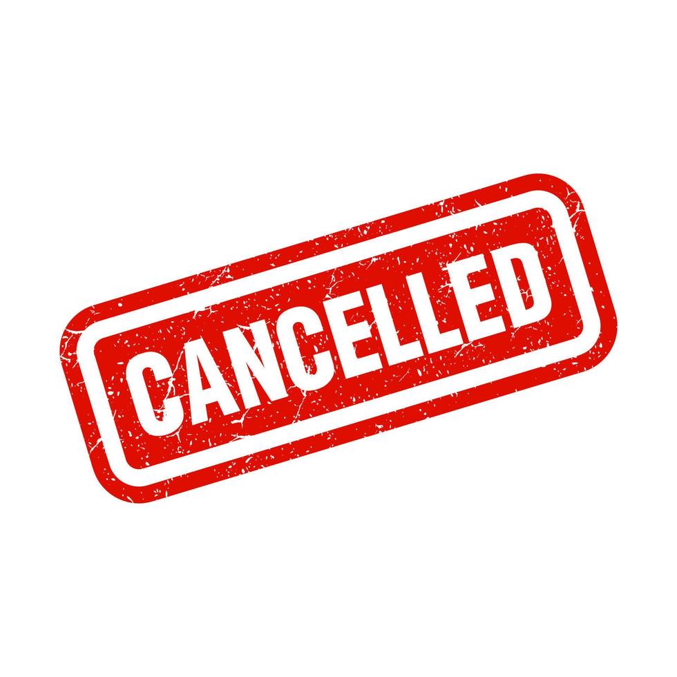 cancelled stamp. cancelled square grunge sign. vector element icon in