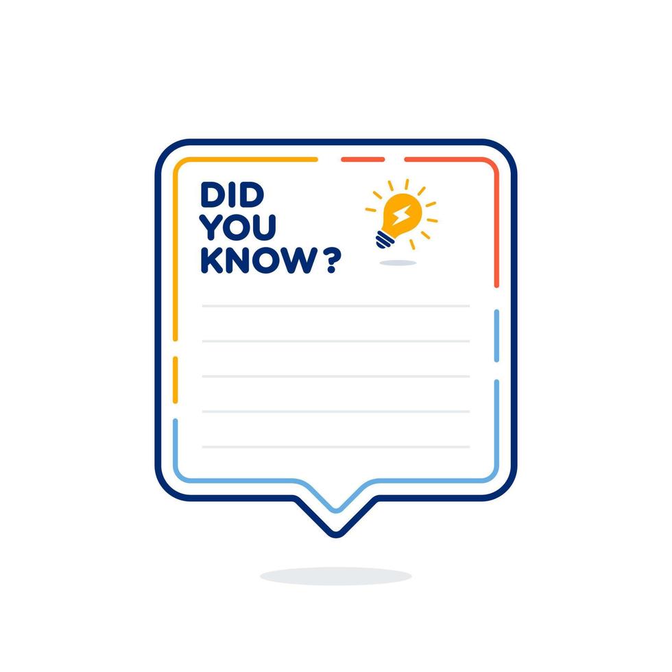 Did you know vector template post icon for soicial media background Did you know vector template post icon for soicial media background