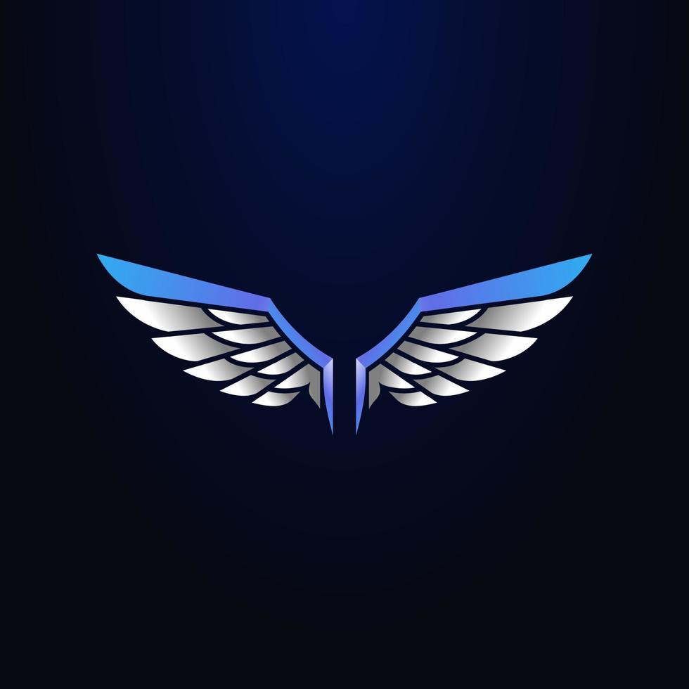 white and blue wing vector. wings vector element design logo icon illustration element