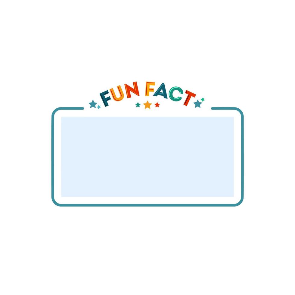 fun fact simple bubble for social media in full color. flat cartoon trendy modern design element isolated on white background. concept of did you know message banner vector