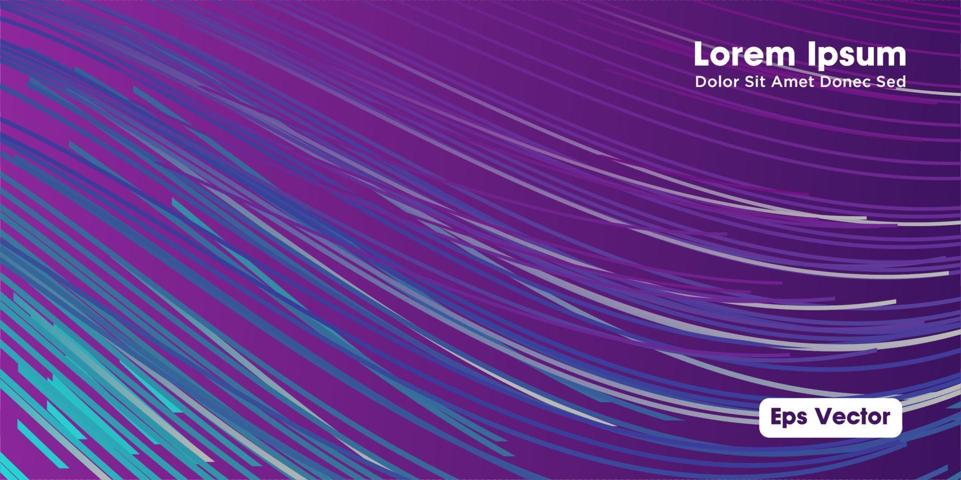 banner de portada de fondo de líneas abstractas de portada moderna minimalista púrpura colorida. vector de composición de formas de degradado fresco