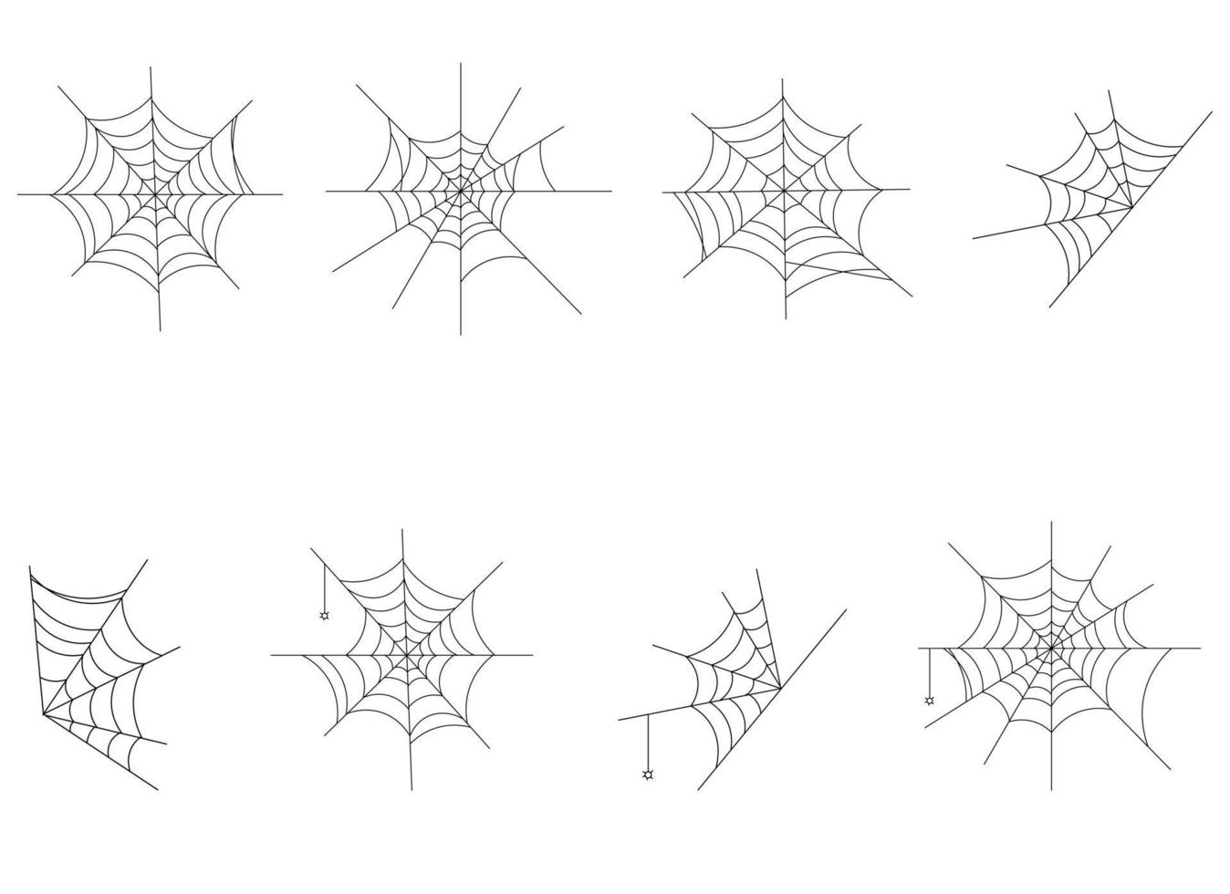 Spider web vector design illustration isolated on white background