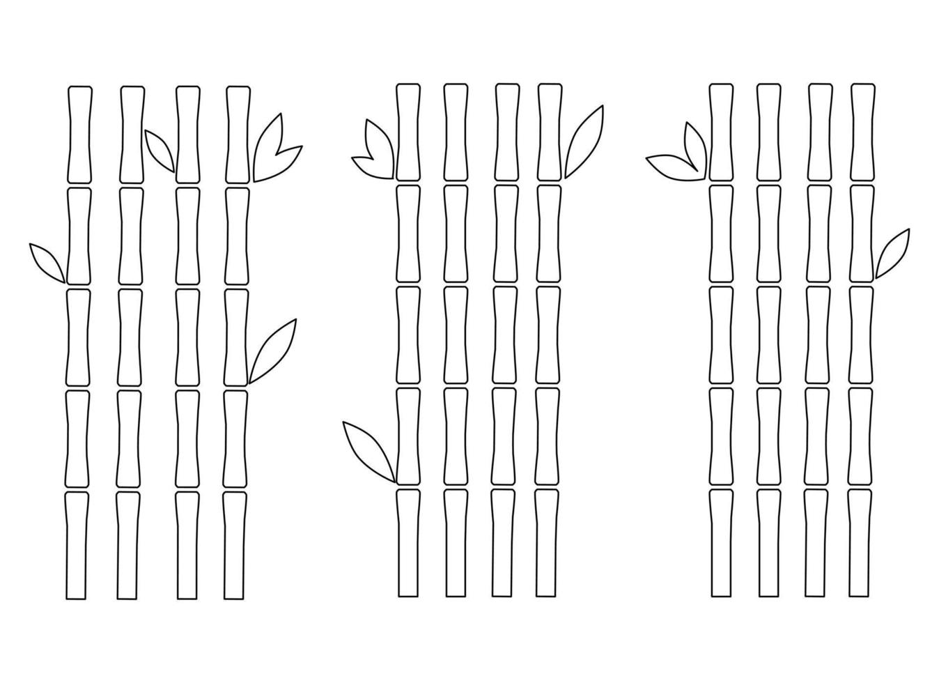 bamboo design illustration isolated on transparent background vector