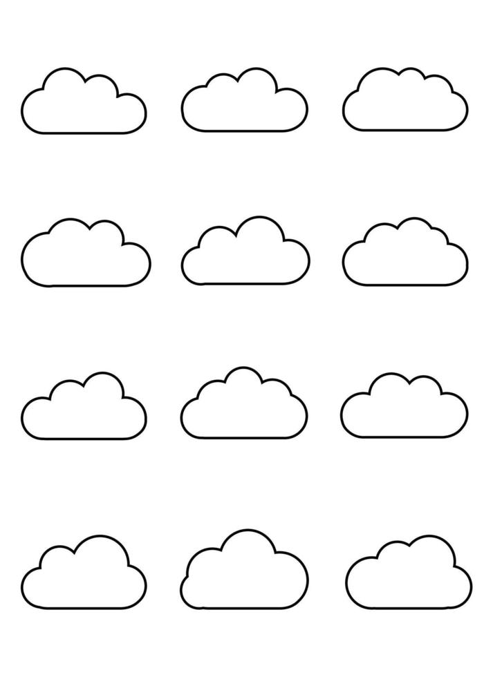 cloud vector design illustration isolated on white background