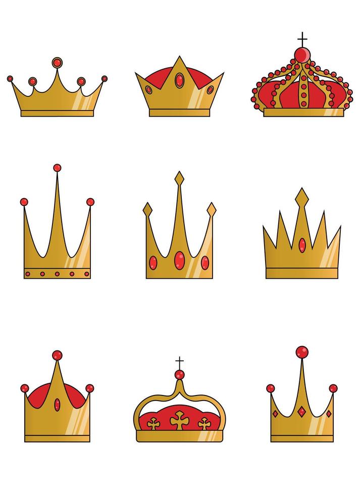 crown vector design illustration isolated on white background