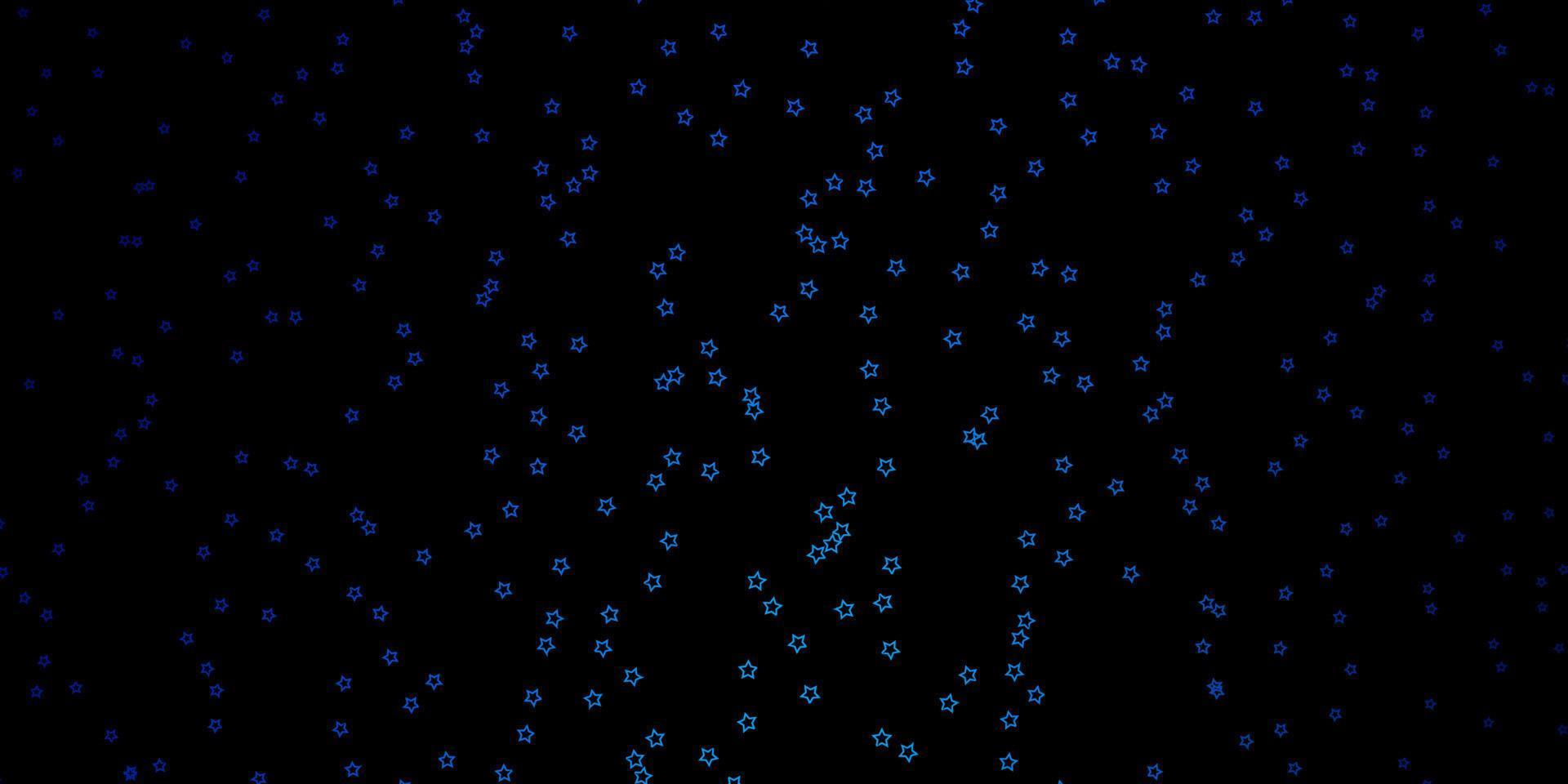 patrón de vector azul oscuro con estrellas abstractas.