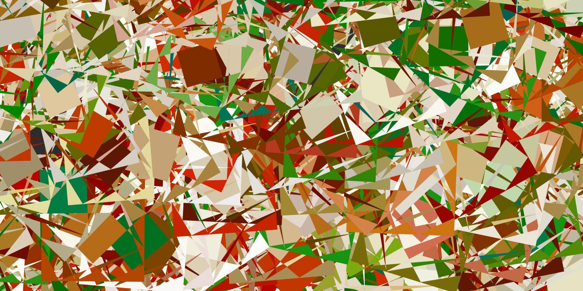 Light Green, Yellow vector background with polygonal forms.