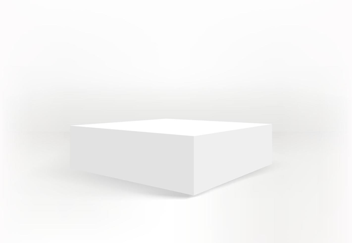 White interior with empty stand. 3d vector showcase