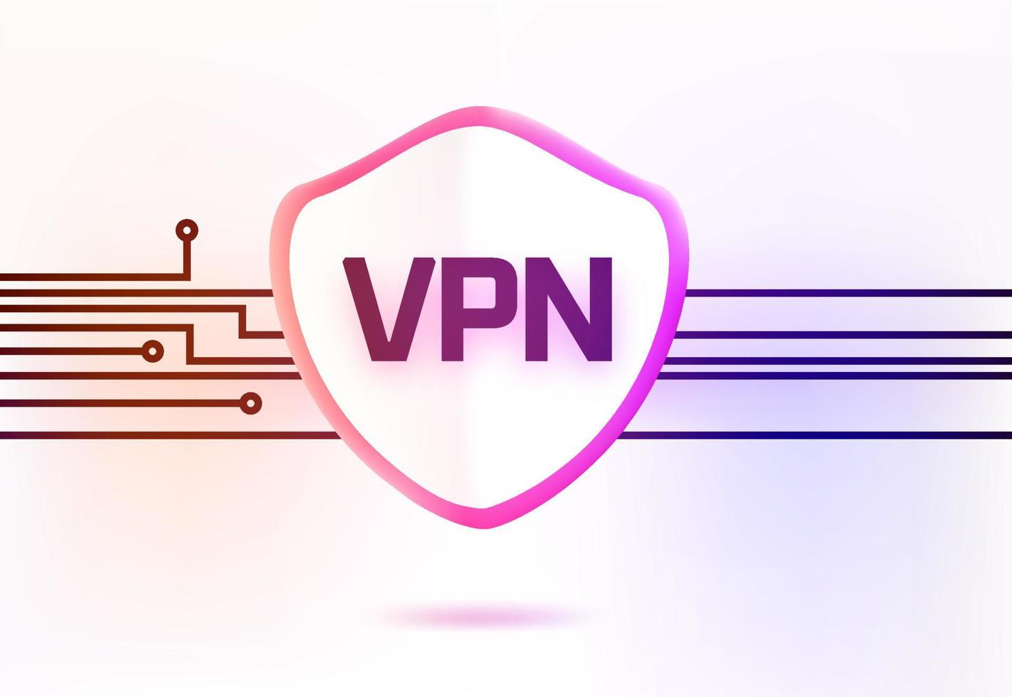 Protected data with VPN service concept. 3D vector illustration ...