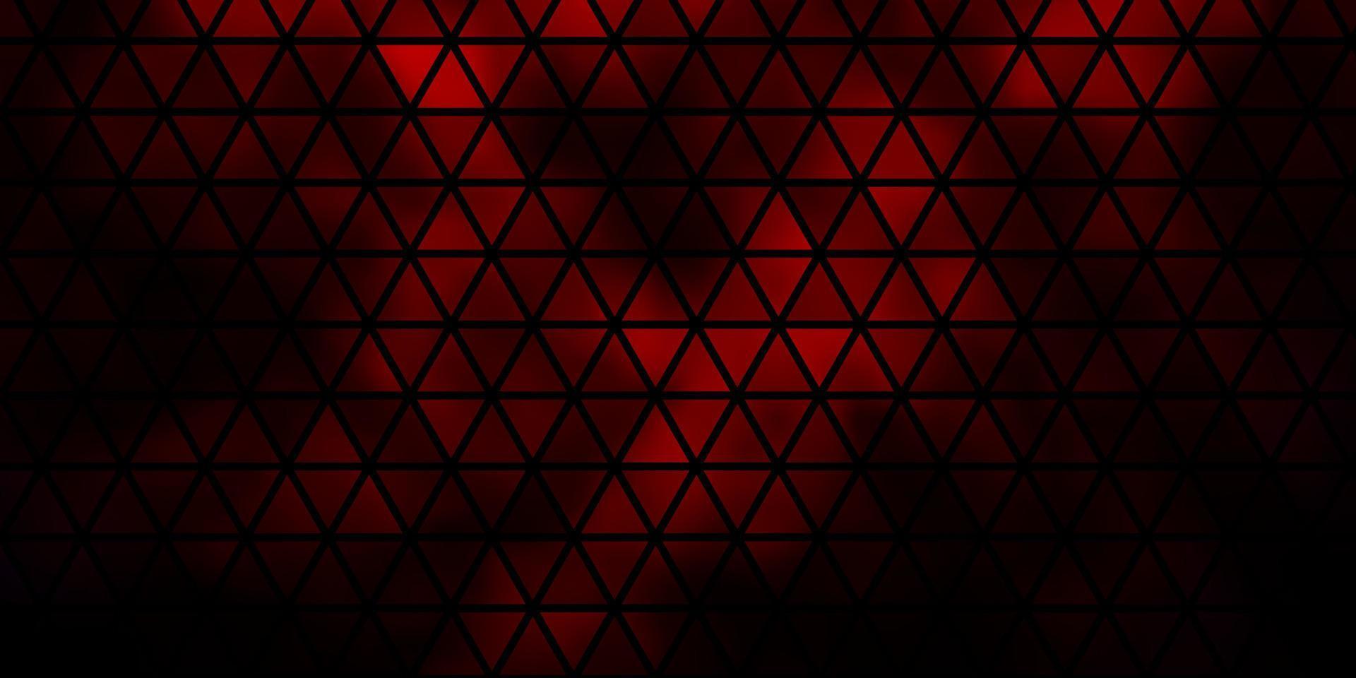 Dark Red vector layout with lines, triangles.