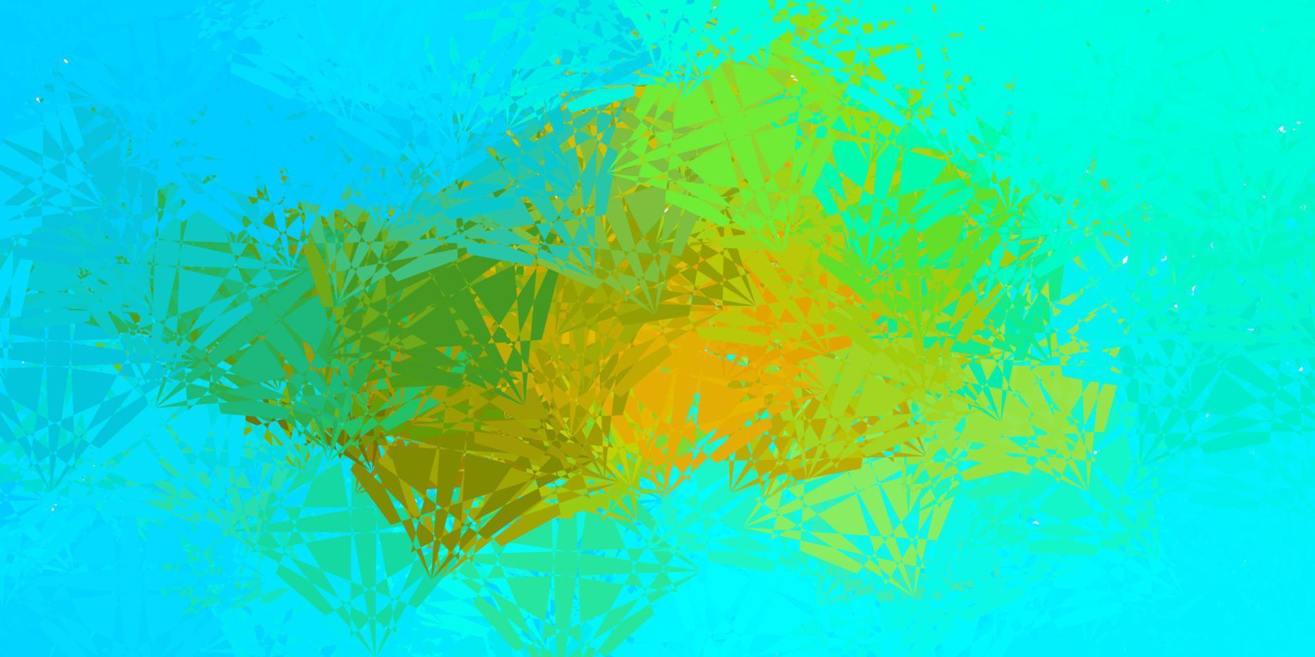 Fondo de vector azul claro, amarillo con triángulos.