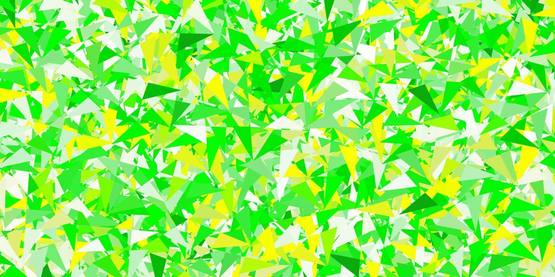 Light green, yellow vector template with triangle shapes.