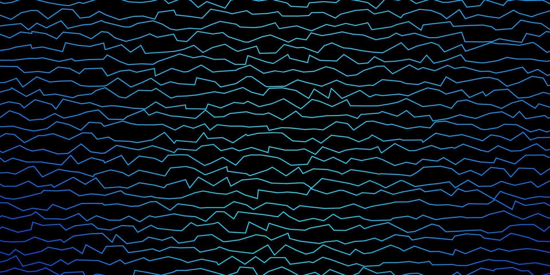 Dark BLUE vector background with curves.