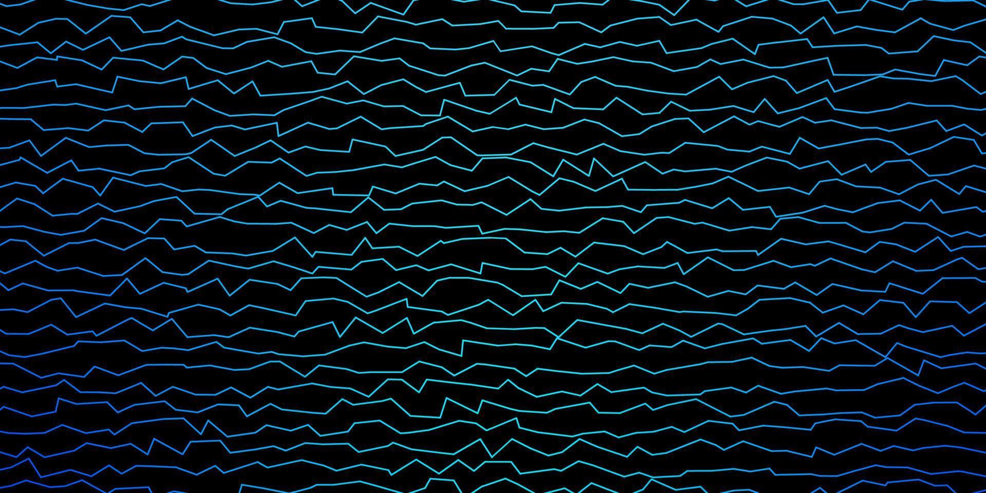 Dark BLUE vector background with curves.