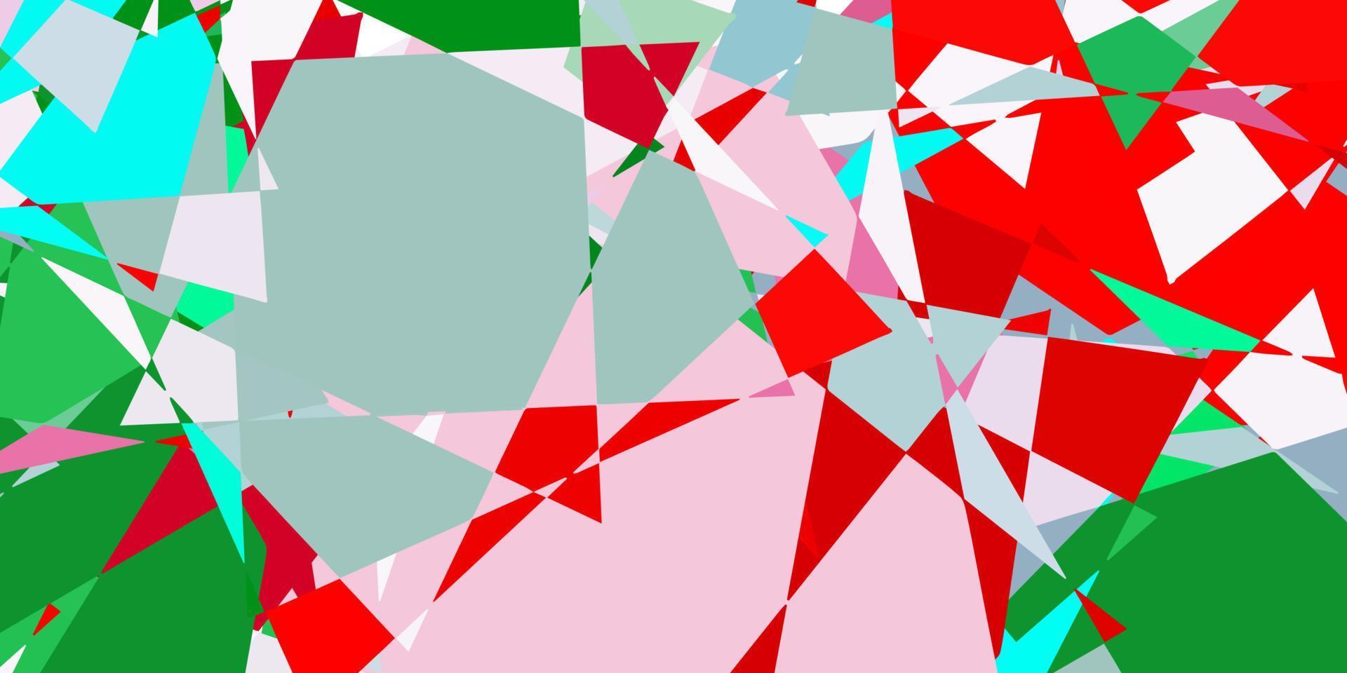 Light Green, Red vector background with triangles.