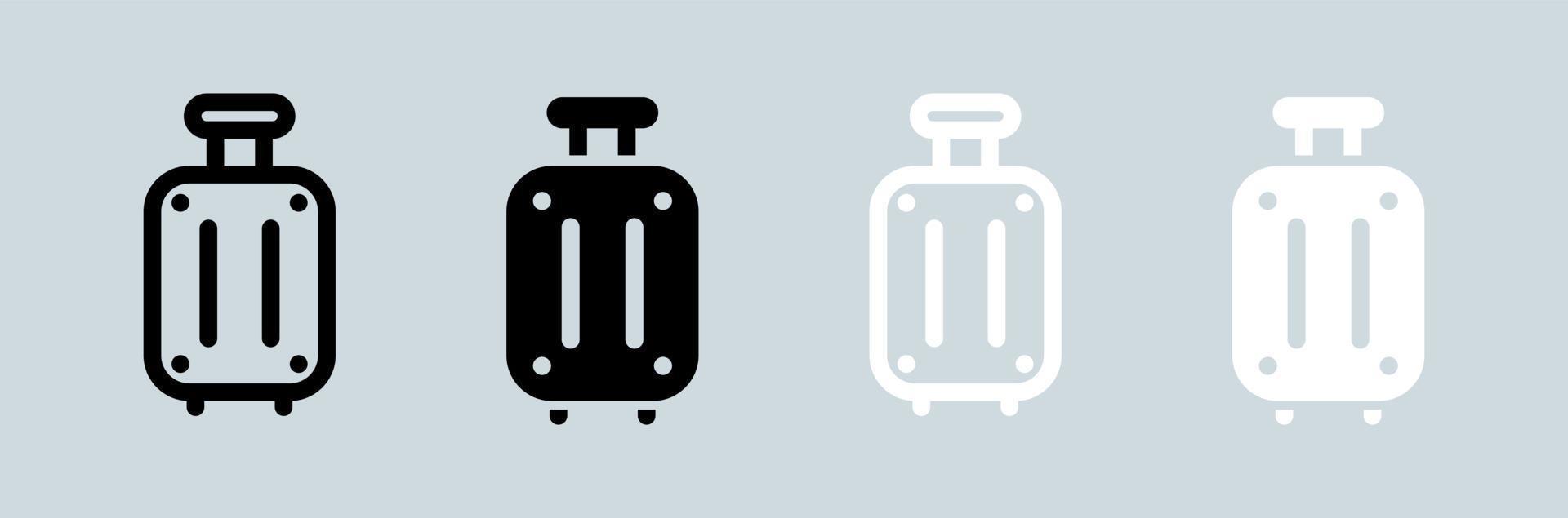Suitcase flat illustration. Baggage bag signs vector illustration.