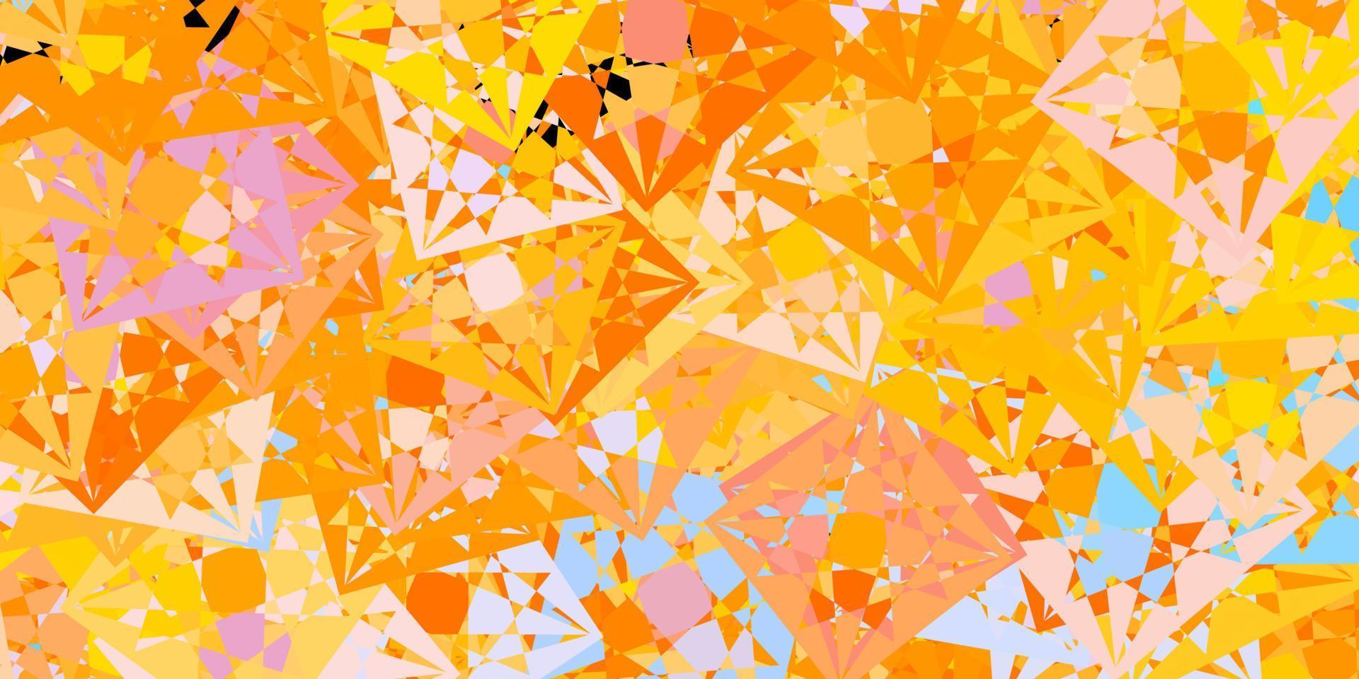 Light Blue, Yellow vector background with polygonal forms.