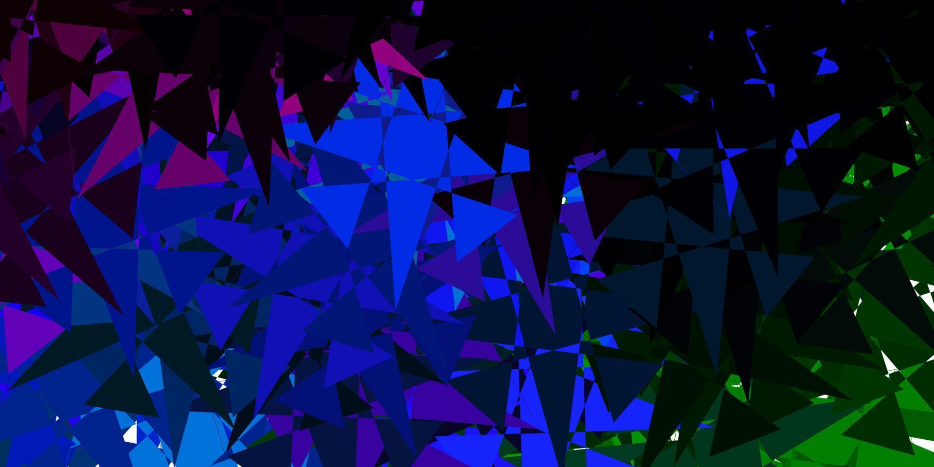 Dark Multicolor vector backdrop with triangles, lines.