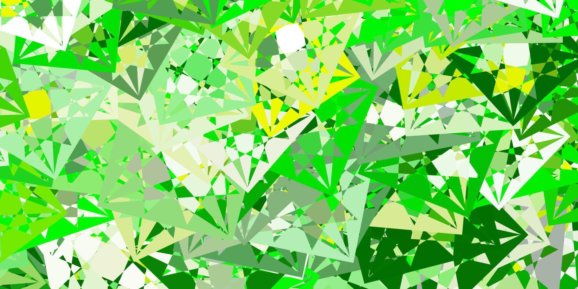 Light Green, Yellow vector texture with random triangles.