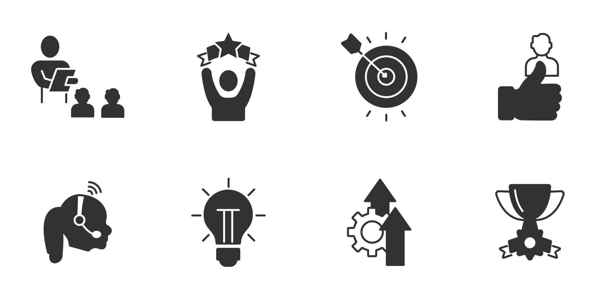 Coaching and Mentoring icons  symbol vector elements for infographic web