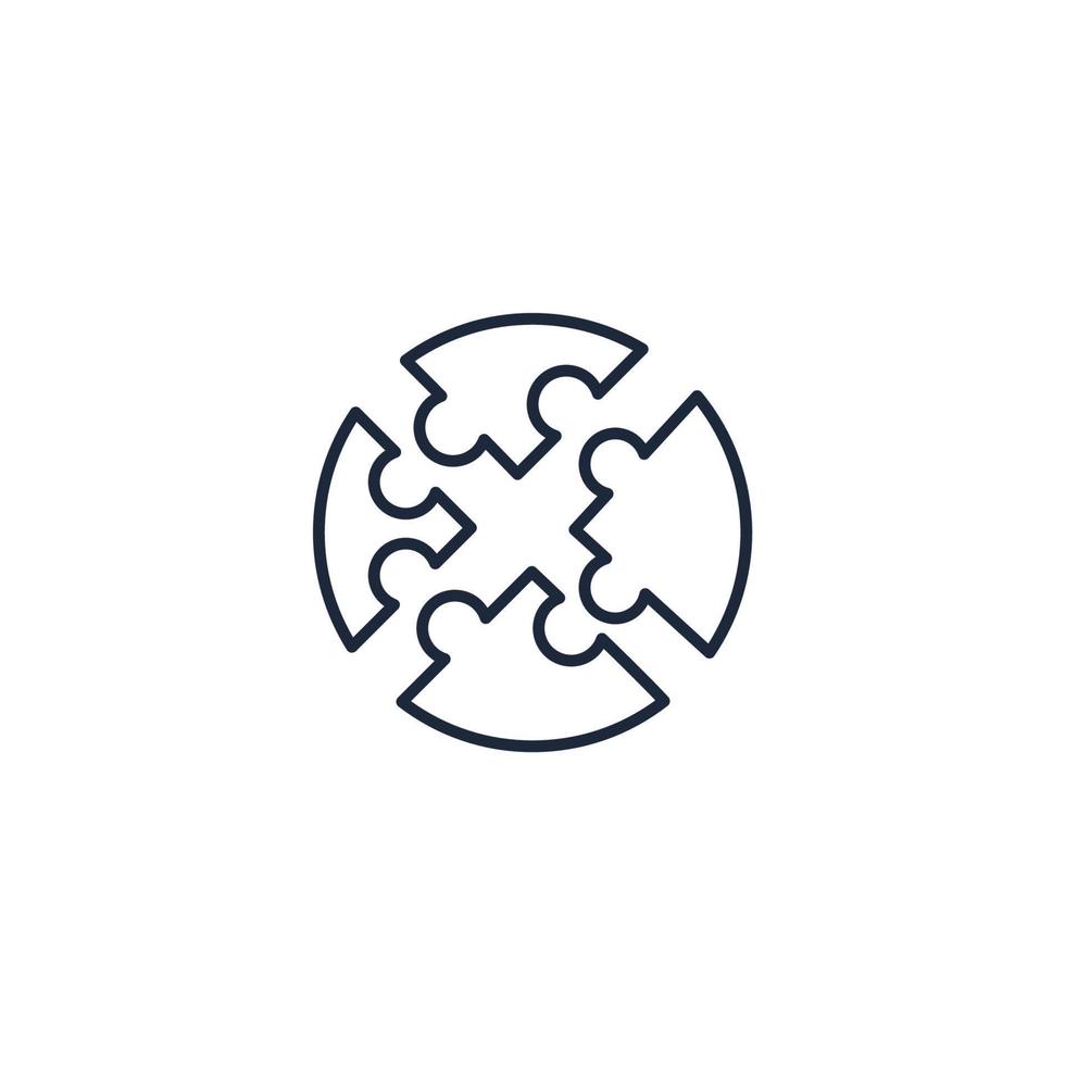 Puzzle icons  symbol vector elements for infographic web