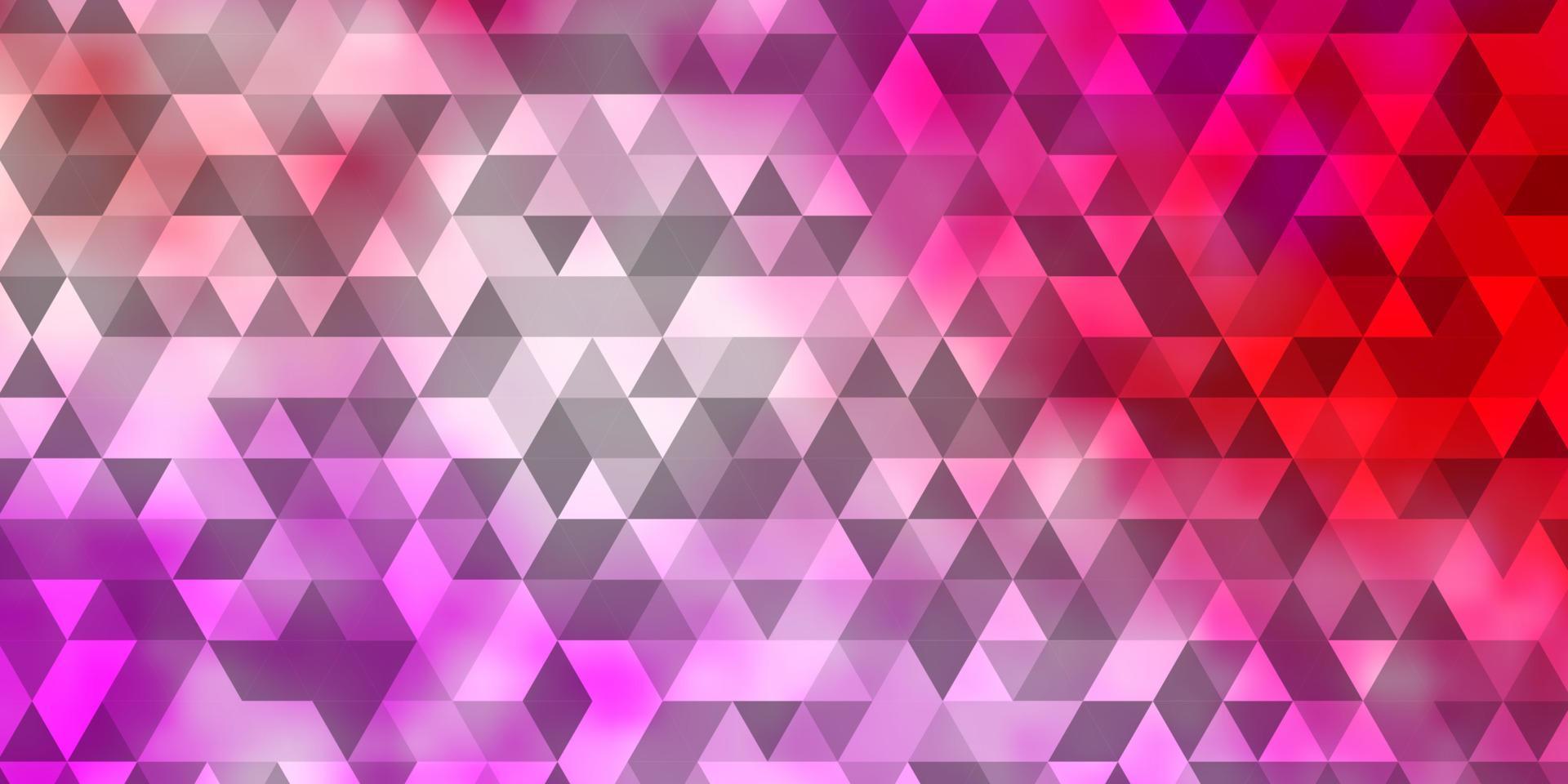 Light Red, Yellow vector background with triangles.