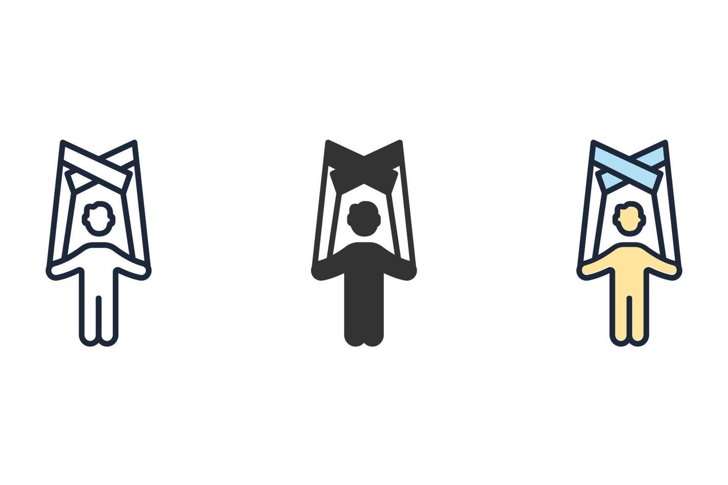 iconos de títeres símbolo elementos vectoriales para web infográfico vector