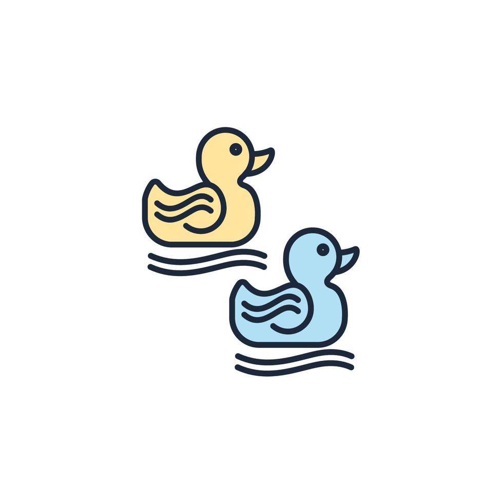 duck toy icons  symbol vector elements for infographic web