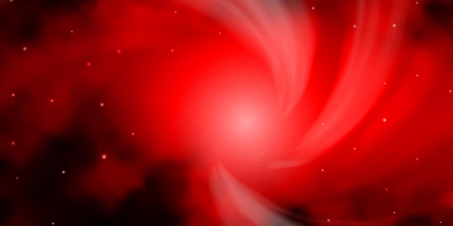 plantilla de vector rojo oscuro con estrellas de neón.