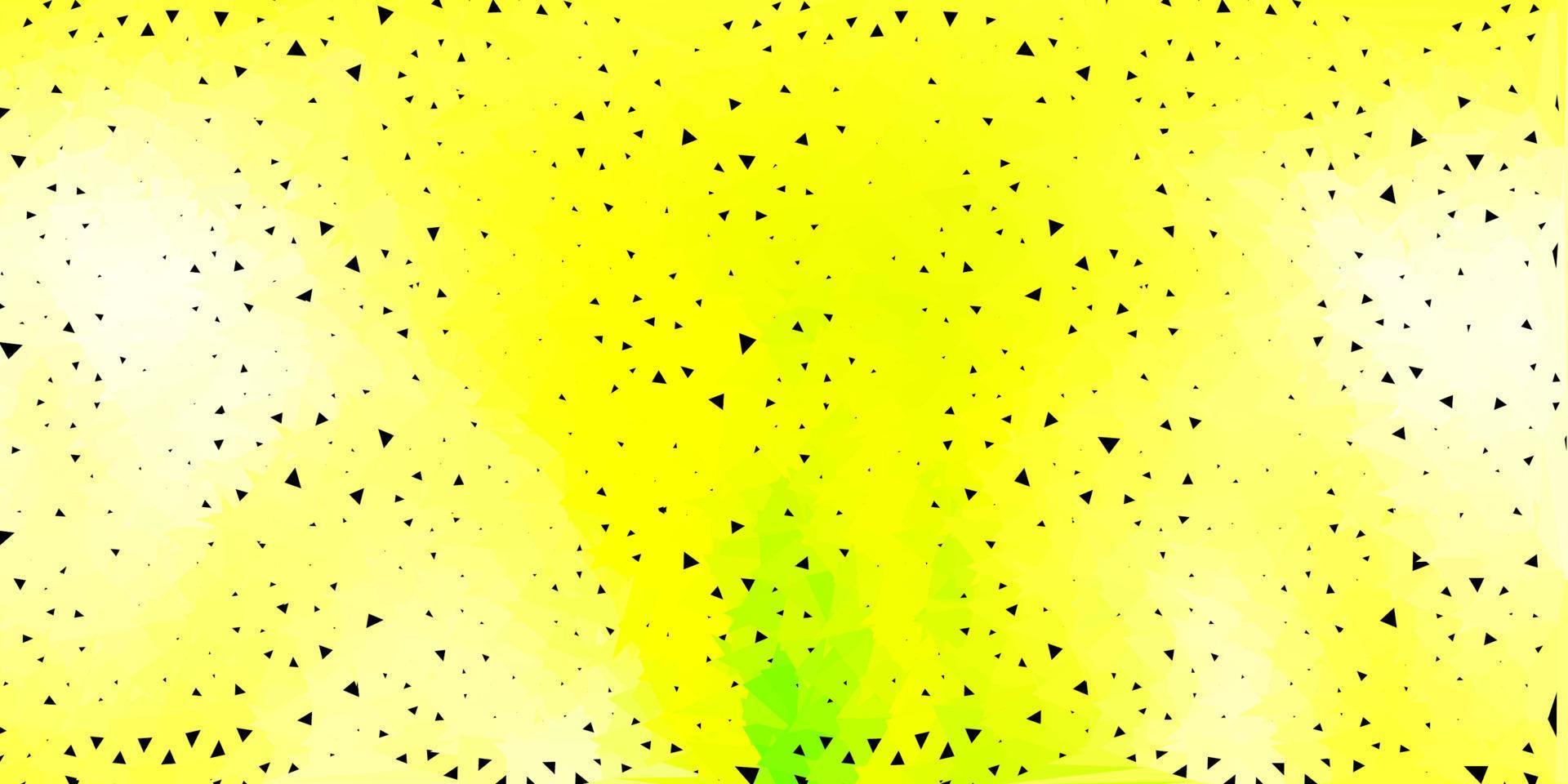 Light green, red vector abstract triangle background.