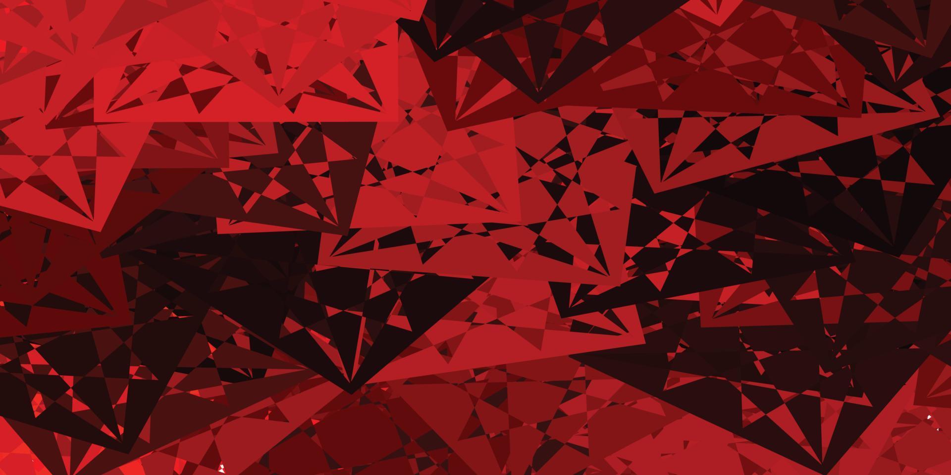 Dark Orange vector template with triangle shapes.