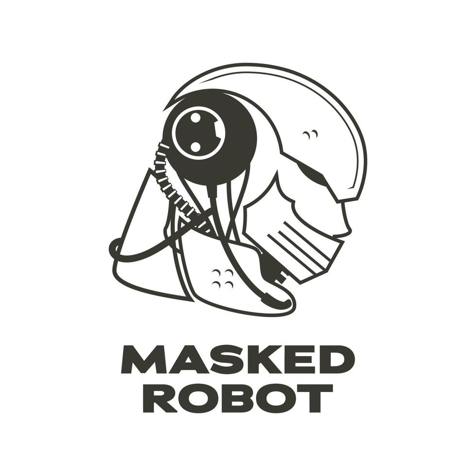 Masked Robot Logo vector