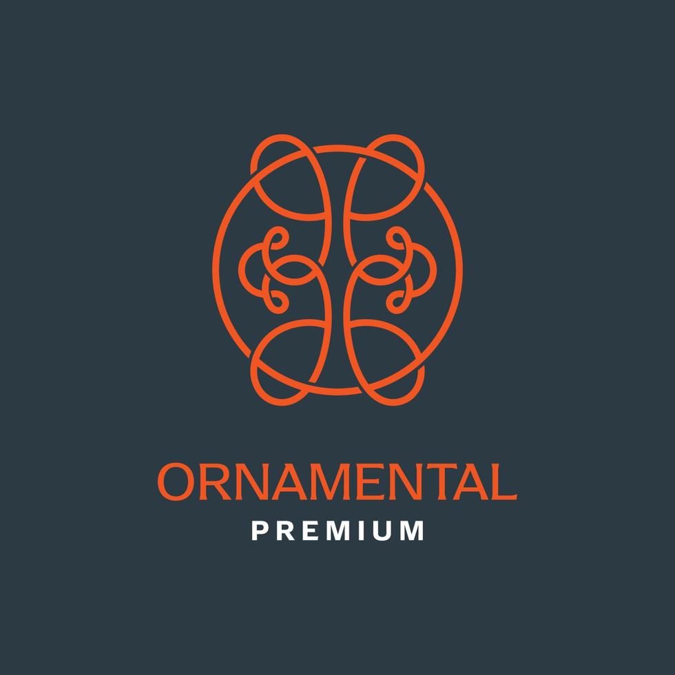 logotipo de arte ornamental vector